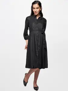 AND Women Black Solid A-Line Maternity Dress