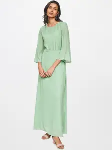 AND Green Embellished Maxi Dress