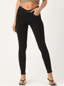 AND Women Black Slim Fit Stretchable Jeans