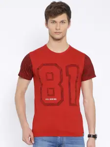 MTV Red Printed Pure Cotton T-shirt
