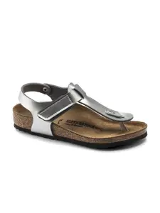 Birkenstock Girls  Kairo HL Kids Silver-Toned Narrow Width Comfort Sandals