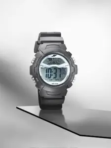 Sonata Men White & Black Digital Watch 77109PP01