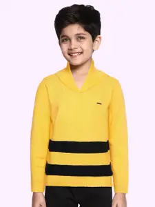 Allen Solly Junior Allen Solly Junior Boys Yellow Striped Pullover Sweater