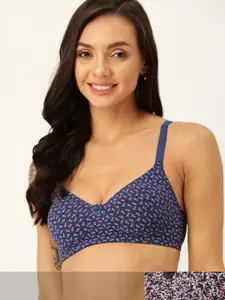 DressBerry DressBerry Pack of 2 Printed T-shirt Bras - Full Coverage