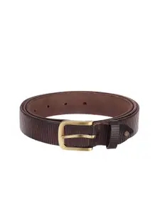 WildHorn Men Brown Textured Leather Belt