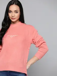 Harvard Women Pink Solid Pullover