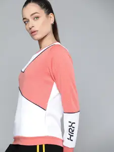 HRX By Hrithik Roshan Lifestyle Women High Risk Red Rapid-Dry Colourblock Sweatshirt