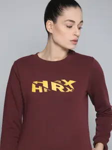 HRX By Hrithik Roshan Lifestyle Women Port Royale Rapid-Dry Brand Carrier Sweatshirt