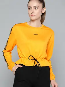 HRX By Hrithik Roshan Lifestyle Women Electric Kumquat Rapid-Dry Solid Sweatshirts