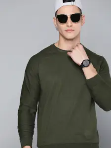 Harvard Men Olive Green Sweatshirt