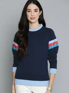 Harvard Women Navy Blue Sweatshirt