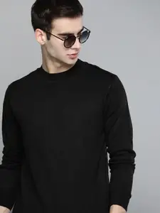 Harvard Men Black Solid Pullover