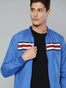 HRX By Hrithik Roshan Lifestyle Men Strong Blue Solid Jacket
