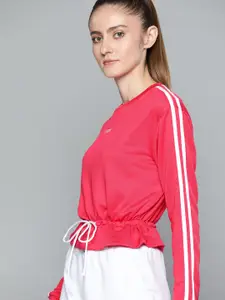 HRX By Hrithik Roshan Lifestyle Women Hot House Pink Rapid-Dry Solid Sweatshirts