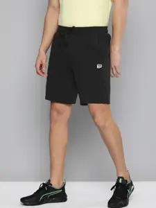 Puma Men Black Solid Mid-Rise Sports Shorts