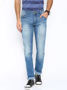 John Players Blue Skinny Fit Low-Rise Jeans