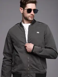 WROGN Stand Collar Bomber Jacket