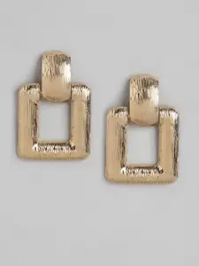 DressBerry Rose Gold-Plated Square Drop Earrings