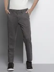 Tommy Hilfiger Men Charcoal Grey Slim Fit Trousers