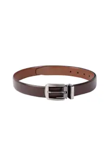 Allen Solly Men Brown Leather Reversible Formal Belt