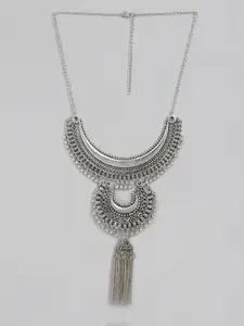 Anouk Oxidised Silver-Toned Necklace