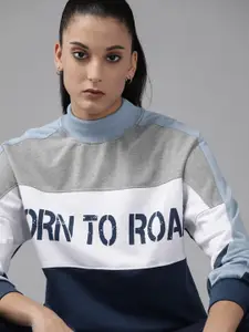 The Roadster Lifestyle Co. Women Colourblocked Sweatshirt