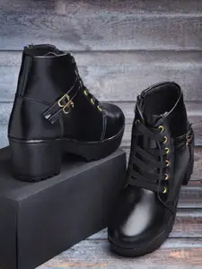 DEAS Women Black Solid Regular Boots