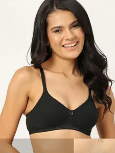 DressBerry Pack Of 2 Solid T-shirt Bra Medium Coverage