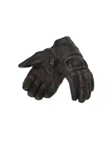 Royal Enfield Men Brown Solid Goat Leather Vamos Riding Gloves