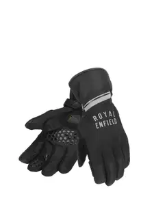 Royal Enfield Men Black Striker Riding Gloves