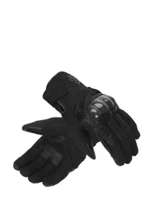 Royal Enfield Men Black Solid Windstorm Riding Gloves