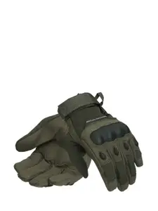 Royal Enfield Men Olive-Green Solid Military Gloves