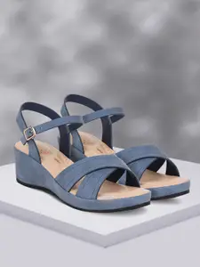 Bata Women Blue Solid Sandals