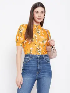 Uptownie Lite Floral Print Stretchable High Neck Top