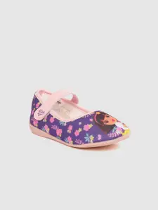 toothless Girls Blue & Pink Dora Print Mary Janes