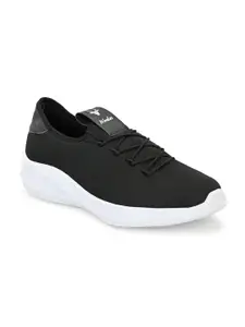 HIROLAS Men Black Textile Running Shoes
