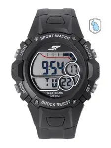 Sonata Men Black Digital Watch 77111PP02