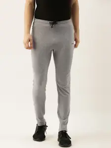 TOM BURG Men Grey Solid Slim Fit Track Pants