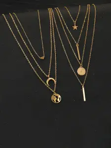 Jewels Galaxy Set Of 2 Gold-Plated Layered Necklace