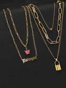 Jewels Galaxy Set Of 2 Gold-Plated Layered Necklace