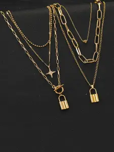 Jewels Galaxy Set Of 2 Gold-Plated Layered Necklace