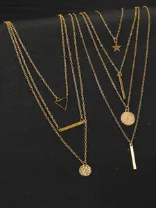 Jewels Galaxy Set Of 2 Gold-Plated Layered Necklace