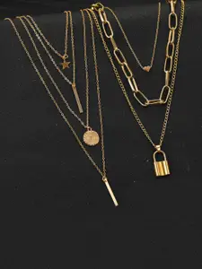 Jewels Galaxy Set Of 2 Gold-Toned Layered Necklace