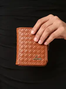 Lavie Chic Pro Women Tan Brown Textured Small Bifold Wallet