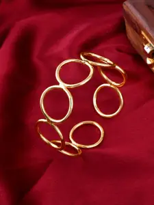 Silvermerc Designs Women Gold-Plated Brass Cuff Bracelet