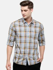 CAVALLO by Linen Club Men Multicoloured Tartan Checks Opaque Checked Casual Shirt