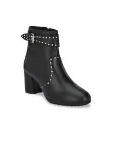 Delize Black Block Heeled Boots