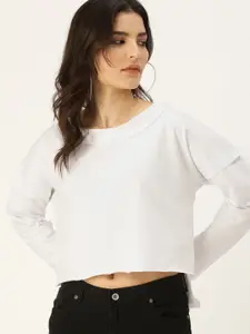 FOREVER 21 Women White Sweatshirt