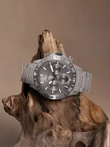 Fossil Men Grey Bracelet Style Analogue Watch BQ2491