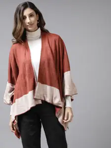 Cayman Women Rust Red Solid Poncho